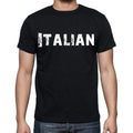 Italian , white letters, Men's Short Sleeve Round Neck T-shirt 00007