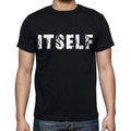 itself , white letters, Men's Short Sleeve Round Neck T-shirt 00007