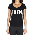 iven, German Cities Black, Women's Short Sleeve Round Neck T-shirt 00002