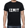izmit Men's Short Sleeve Round Neck T-shirt , 5 letters Black , word 00006