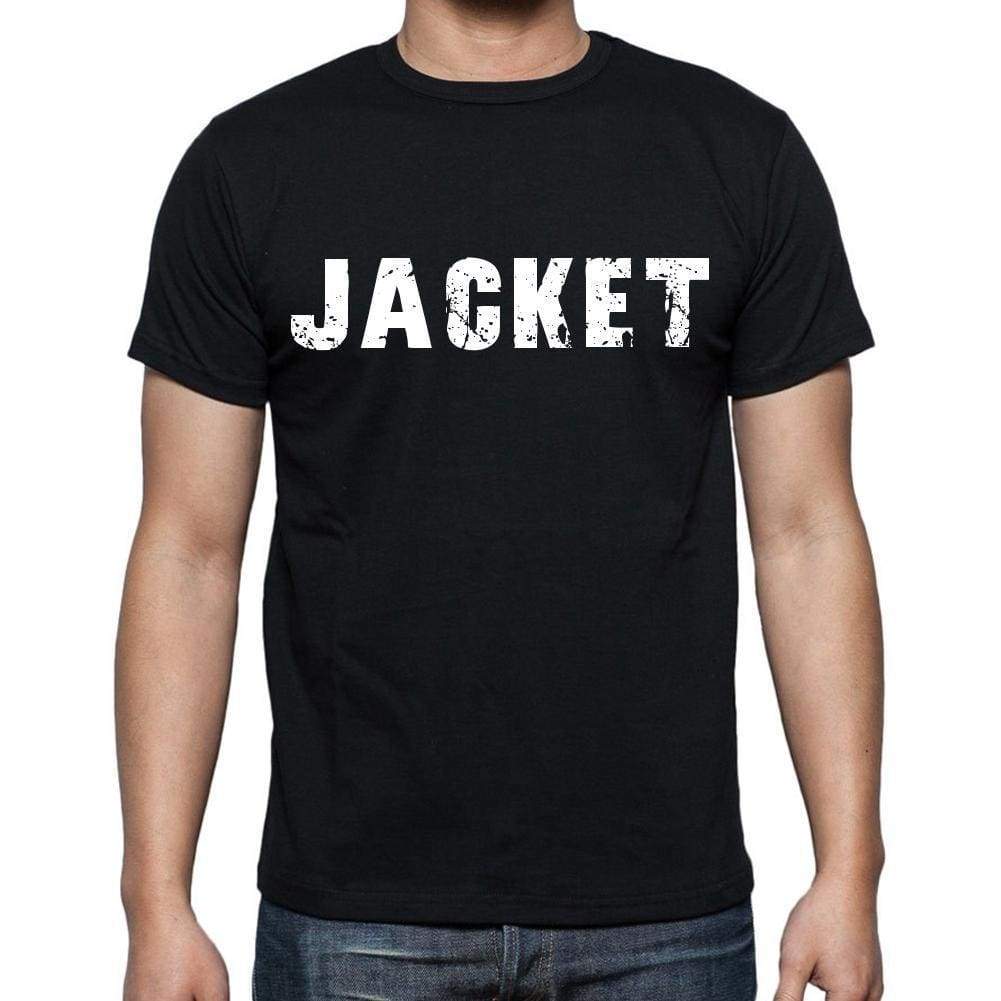 Jacket White Letters Mens Short Sleeve Round Neck T-Shirt 00007