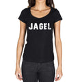 jagel, German Cities Black, Women's Short Sleeve Round Neck T-shirt 00002