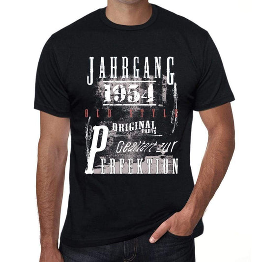 Jahrgang Birthday 1954 Black Mens Short Sleeve Round Neck T-Shirt Gift T-Shirt 00352 - Black / Xs - Casual