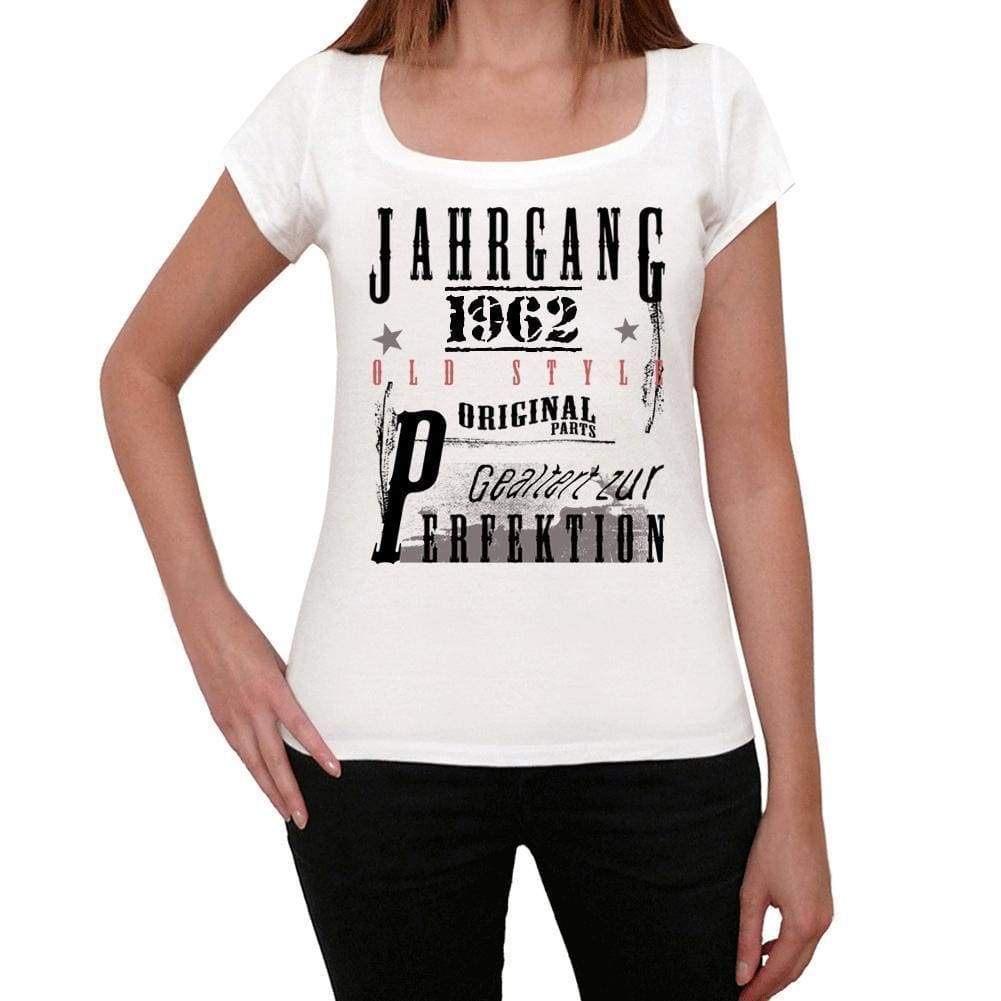 Jahrgang Birthday 1962 White Womens Short Sleeve Round Neck T-Shirt Gift T-Shirt 00351 - White / Xs - Casual