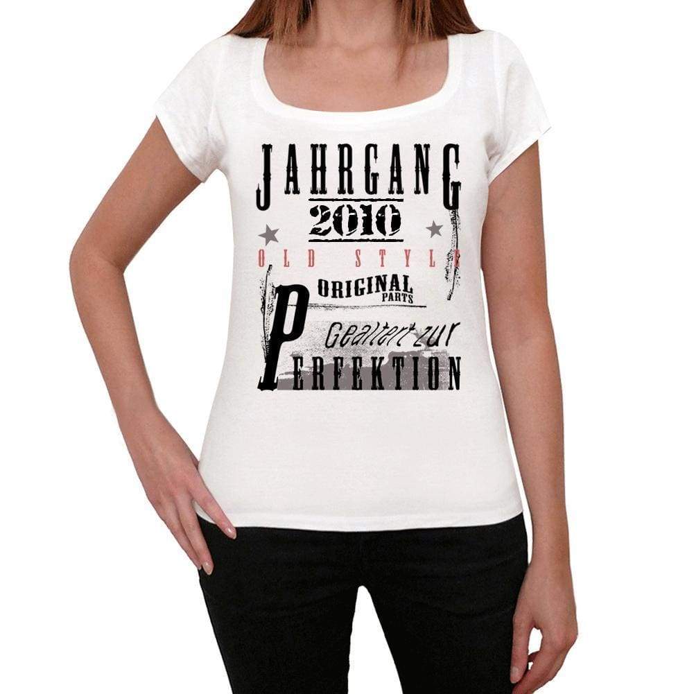 Jahrgang Birthday 2010 White Womens Short Sleeve Round Neck T-Shirt Gift T-Shirt 00351 - White / Xs - Casual