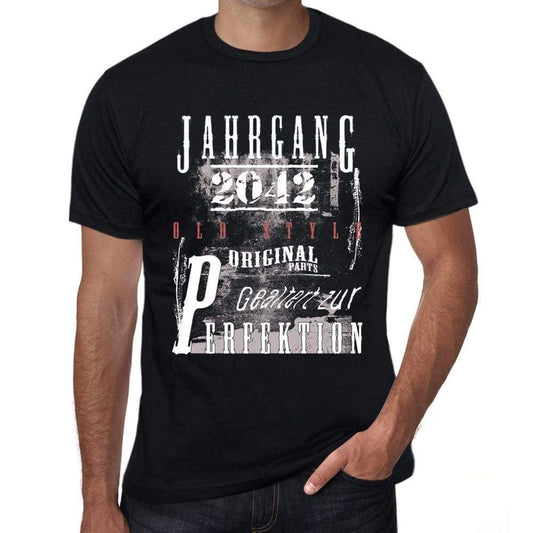 Jahrgang Birthday 2042 Black Mens Short Sleeve Round Neck T-Shirt Gift T-Shirt 00352 - Black / Xs - Casual