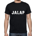 jalap Men's Short Sleeve Round Neck T-shirt , 5 letters Black , word 00006