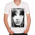 Jane Birkin face H V Tshirt, Men's tee, White, 100% Cotton 00196