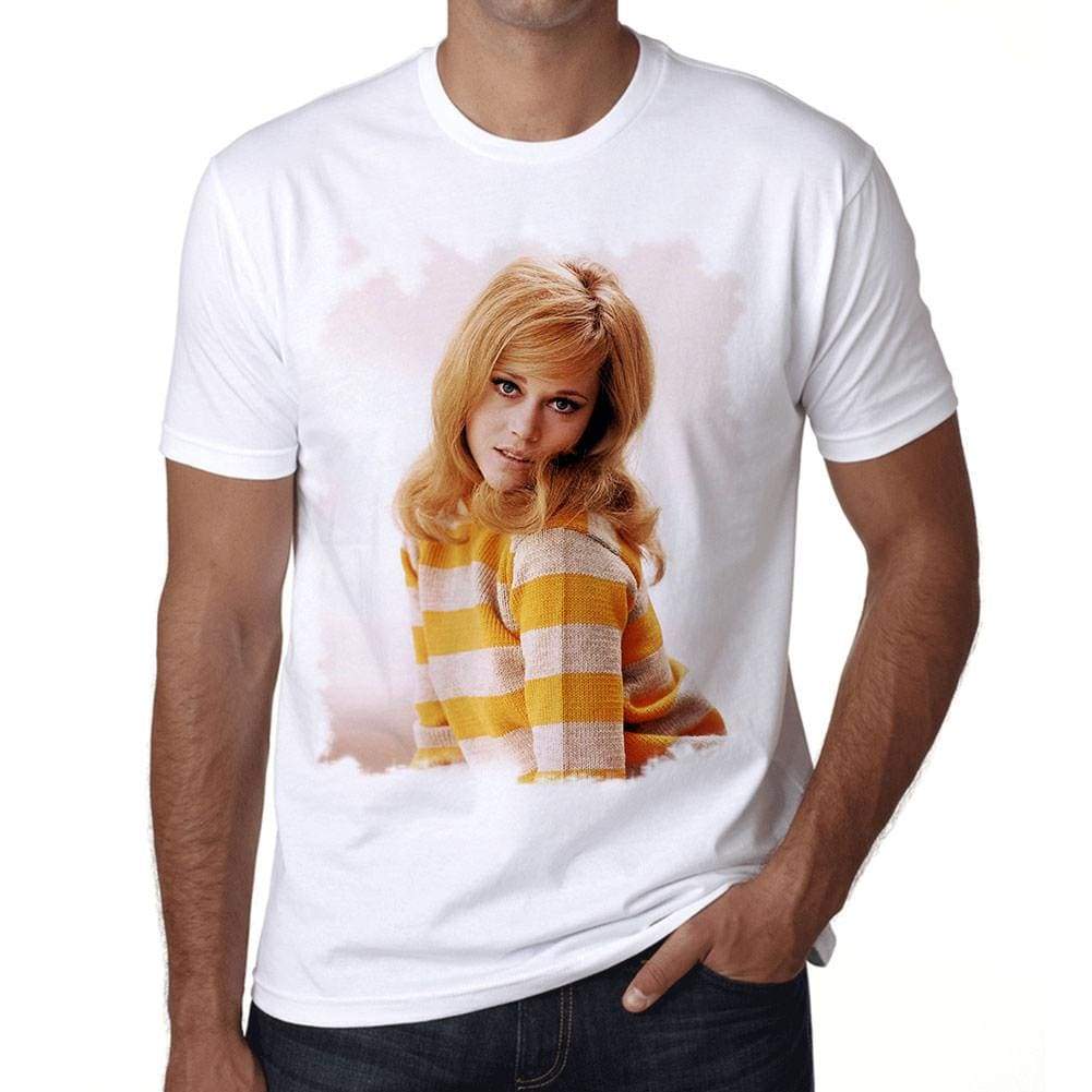 Jane Fonda Mens T-Shirt White Birthday Gift 00515 - White / Xs - Casual