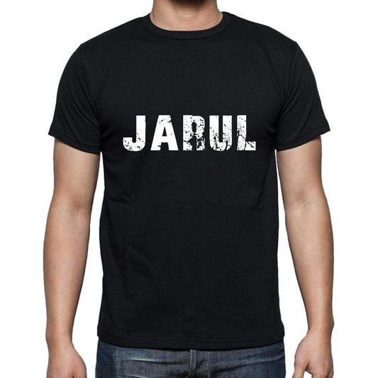 Jarul Mens Short Sleeve Round Neck T-Shirt 5 Letters Black Word 00006 - Casual