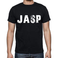 jasp Men's Short Sleeve Round Neck T-shirt , 4 letters Black