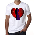 Je t'aime Valentine Men's tee, White, 100% Cotton 00156