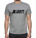 JESUIT, Grey, Men's Short Sleeve Round Neck T-shirt 00018
