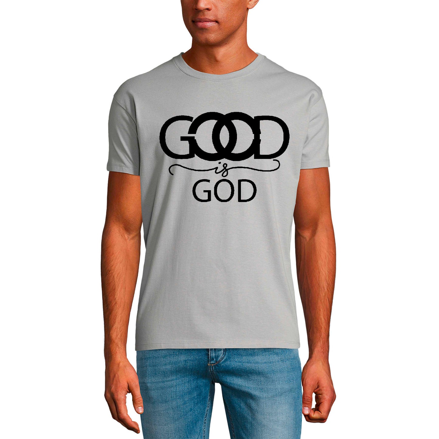 T-shirt ULTRABASIC pour hommes Good is God - Chemise religieuse chrétienne biblique