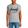 ULTRABASIC Men's T-Shirt He Heals the Broken Heart - Bible Christian Religious Shirt