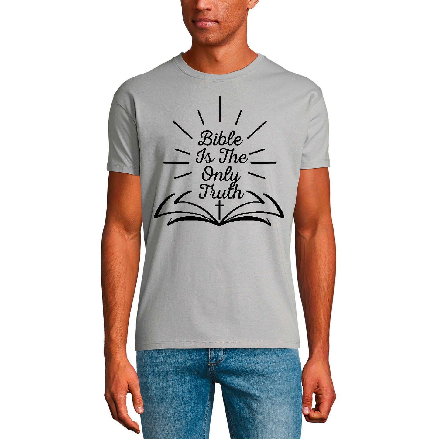 ULTRABASIC Herren-T-Shirt „Bible is the Only Truth – Bible Religious Shirt“.