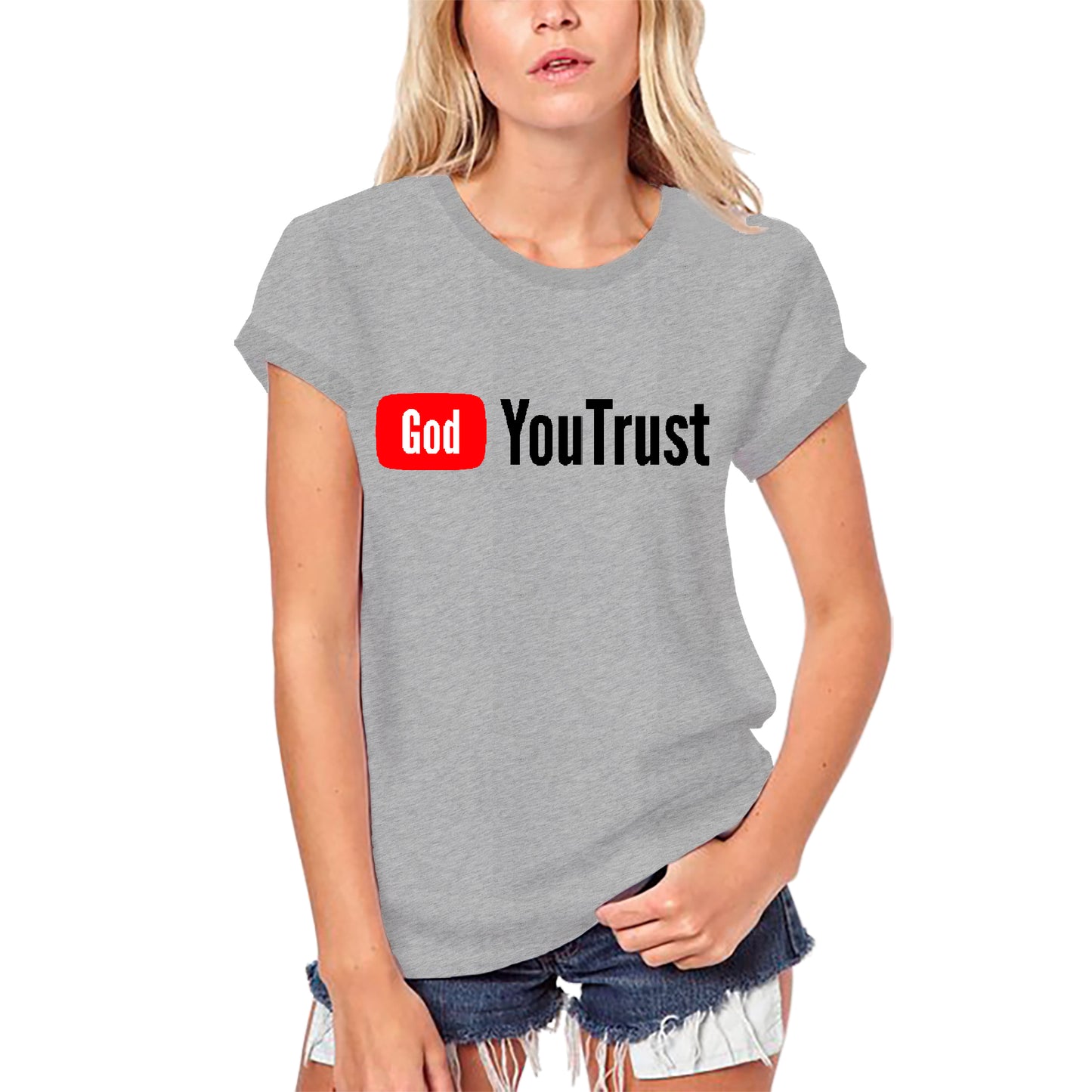 ULTRABASIC Damen-Bio-Religions-T-Shirt Gott, dem Sie vertrauen – Christus-Shirt