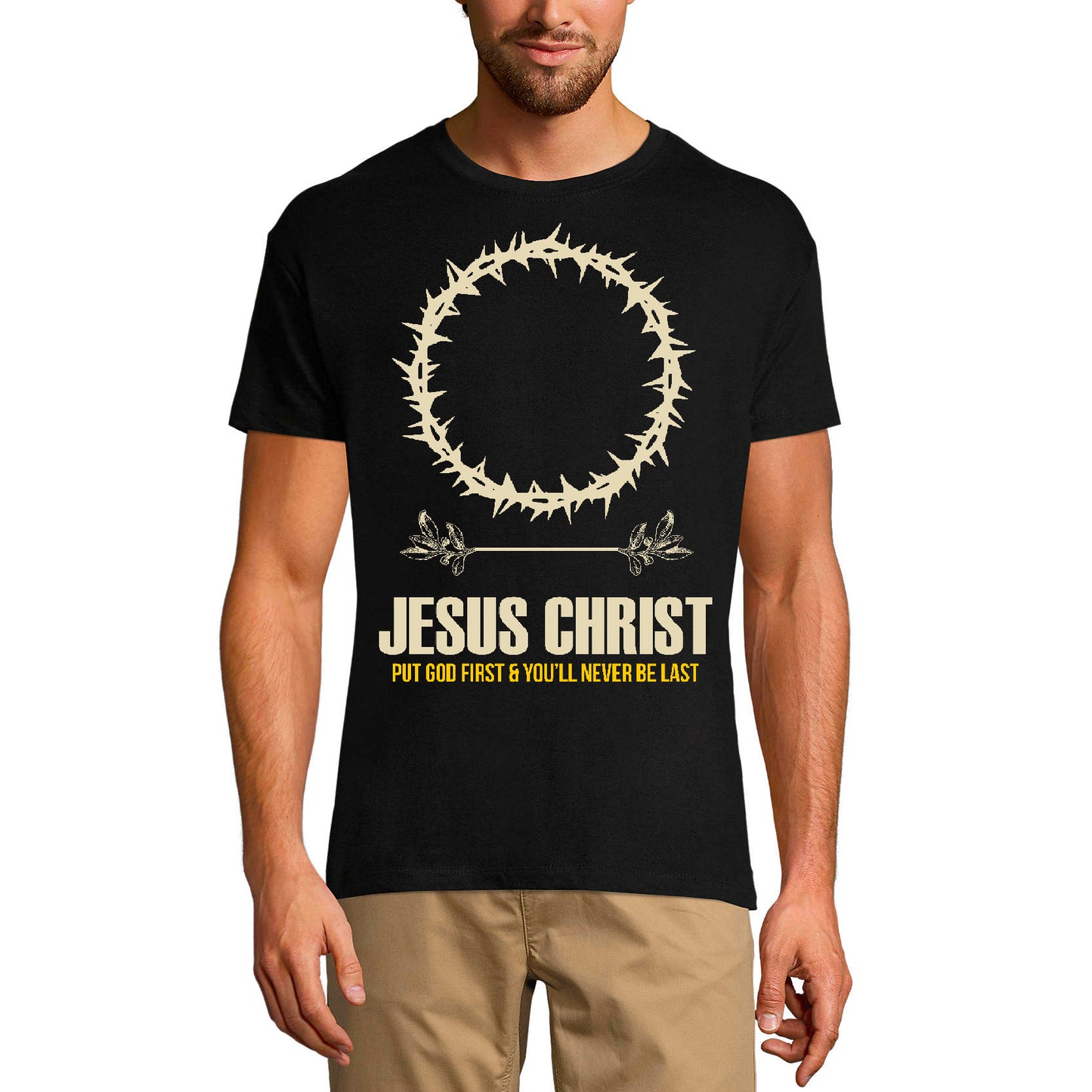 T-shirt religieux ULTRABASIC pour hommes Jésus-Christ - Chemise Bible Christ