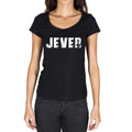 jever, German Cities Schwarz, Damen Kurzarm-Rundhals-T-Shirt 00002