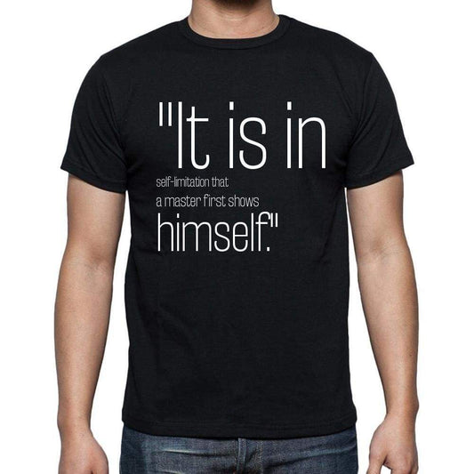 Johann Goethe Quote T Shirts It Is In Self-Limitation T Shirts Men Black - Casual