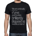 John W. Gardner quote t shirts,"We are continually fac",t shirts men,black