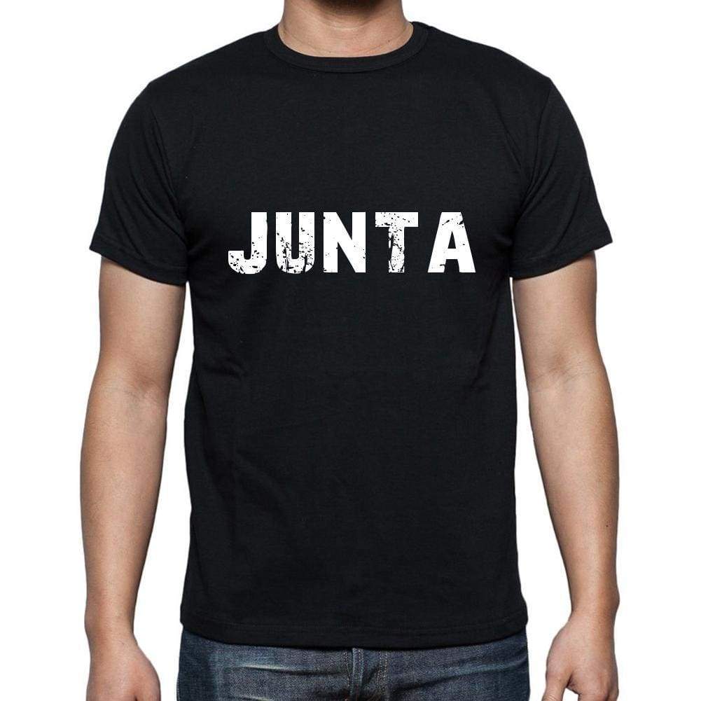 Junta Mens Short Sleeve Round Neck T-Shirt 5 Letters Black Word 00006 - Casual
