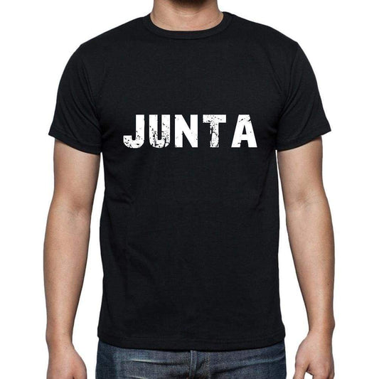 Junta Mens Short Sleeve Round Neck T-Shirt 5 Letters Black Word 00006 - Casual
