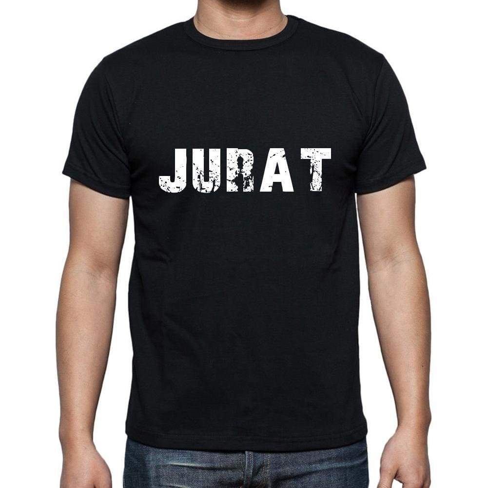 Jurat Mens Short Sleeve Round Neck T-Shirt 5 Letters Black Word 00006 - Casual