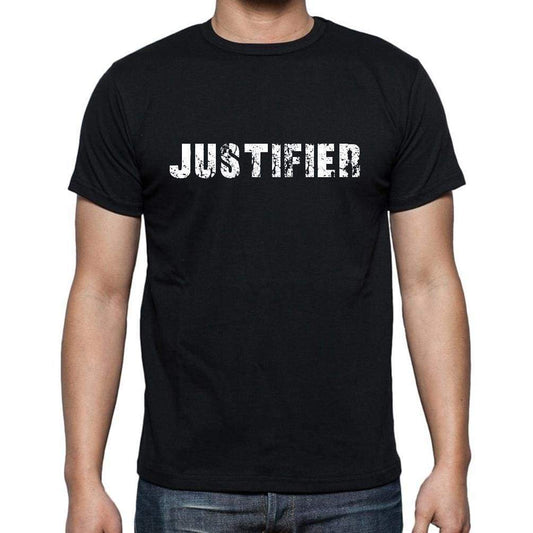 Justifier French Dictionary Mens Short Sleeve Round Neck T-Shirt 00009 - Casual
