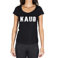 kaub, German Cities Black, Women's Short Sleeve Round Neck T-shirt 00002
