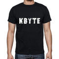 kbyte Men's Short Sleeve Round Neck T-shirt , 5 letters Black , word 00006