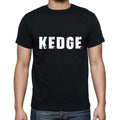 kedge Men's Short Sleeve Round Neck T-shirt , 5 letters Black , word 00006
