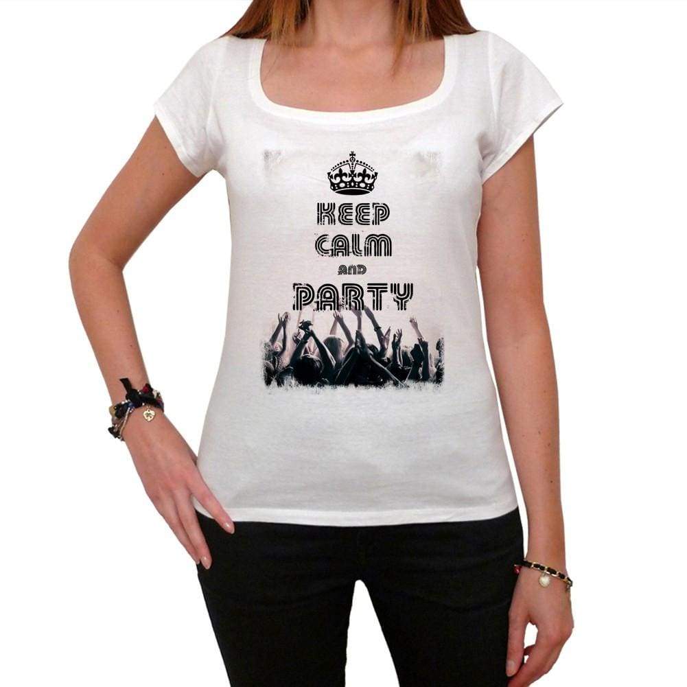 Keep Calm And Party Exit Fest Tshirt Womens Short Sleeve Scoop Neck Tee 00245