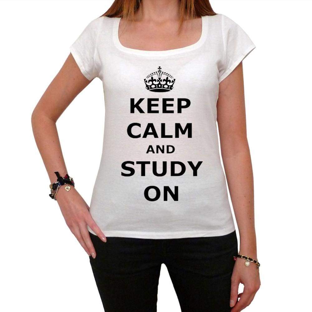 Keep Calm And Study On Womens T-Shirt Picture Celebrity 00038