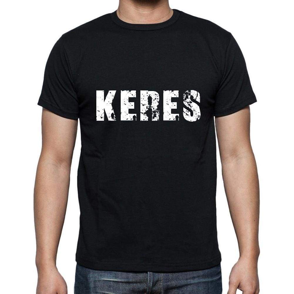 Keres Mens Short Sleeve Round Neck T-Shirt 5 Letters Black Word 00006 - Casual