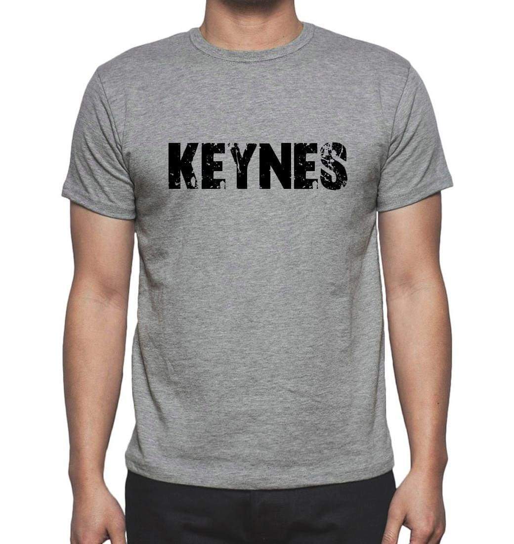 Keynes Grey Mens Short Sleeve Round Neck T-Shirt 00018 - Grey / S - Casual