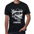 Kickboxing, Real Men Love Kickboxing Men's T shirt Black Birthday Gift 00538