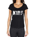 kirf, German Cities Black, Women's Short Sleeve Round Neck T-shirt 00002