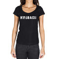 kirsbach, German Cities Black, Women's Short Sleeve Round Neck T-shirt 00002