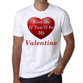 Kiss me My Valentine Men's tee, White, 100% Cotton 00156