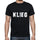 Klieg Mens Short Sleeve Round Neck T-Shirt 5 Letters Black Word 00006 - Casual