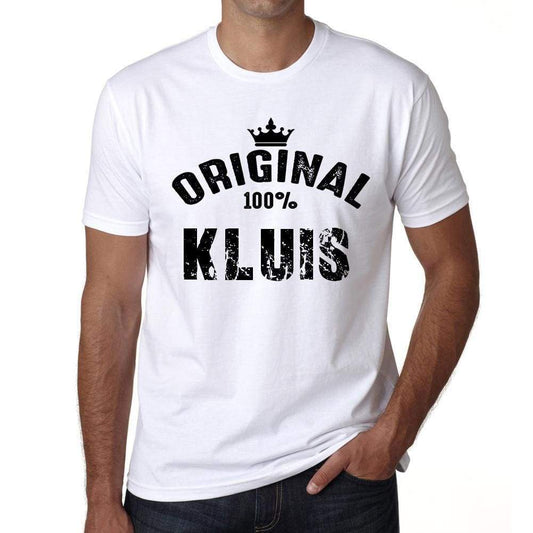 Kluis 100% German City White Mens Short Sleeve Round Neck T-Shirt 00001 - Casual
