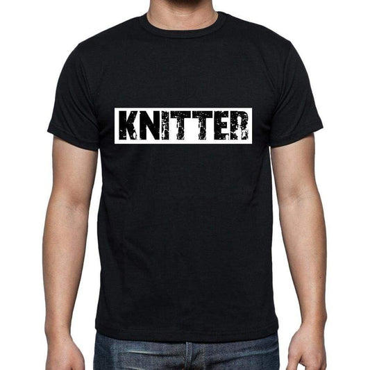 Knitter T Shirt Mens T-Shirt Occupation S Size Black Cotton - T-Shirt