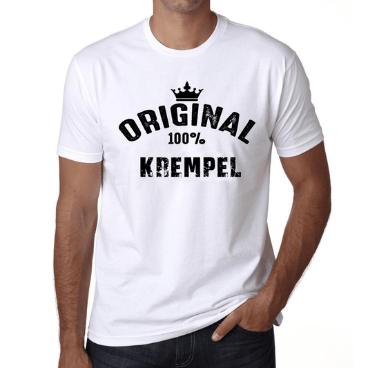 Krempel 100% German City White Mens Short Sleeve Round Neck T-Shirt 00001 - Casual