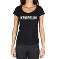 kröpelin, German Cities Black, Damen Kurzarm-Rundhals-T-Shirt 00002