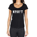 kruft, German Cities Black, Women's Short Sleeve Round Neck T-shirt 00002