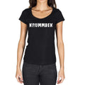 krummbek, German Cities Black, Women's Short Sleeve Round Neck T-shirt 00002