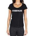 kudensee, German Cities Black, Women's Short Sleeve Round Neck T-shirt 00002
