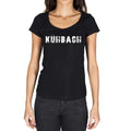 kühbach, German Cities Schwarz, Damen Kurzarm-Rundhals-T-Shirt 00002