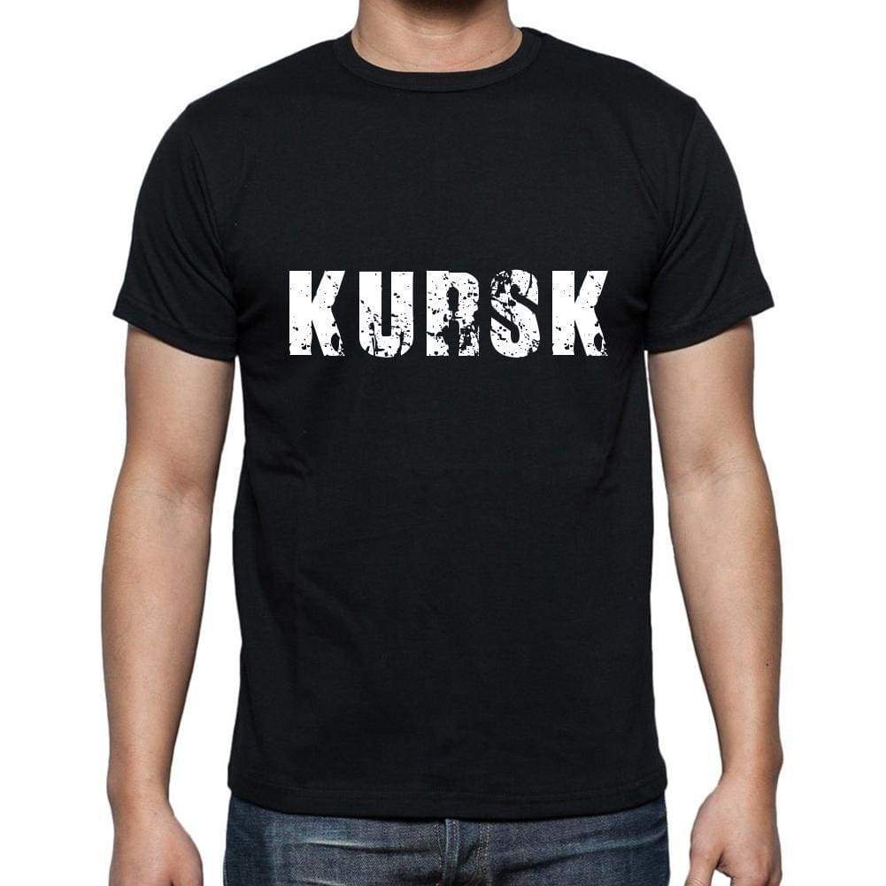 Kursk Mens Short Sleeve Round Neck T-Shirt 5 Letters Black Word 00006 - Casual